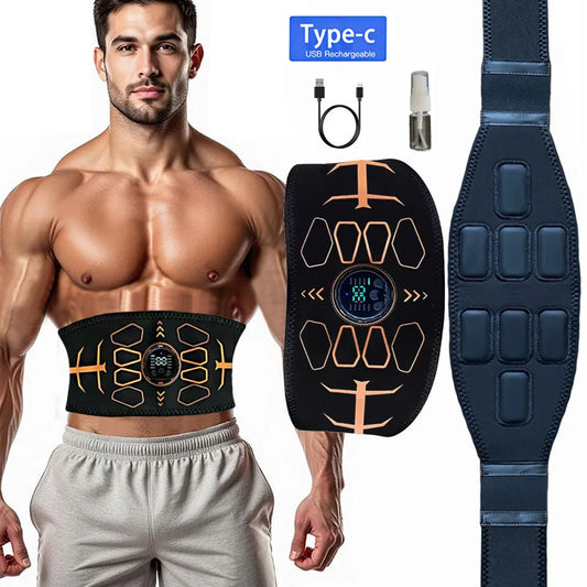 Muscle Toner Smart Abdominal Toning Belt EMS Muscle Stimulator Ab Trainer   Massager Weight Loss Fitness Equipment