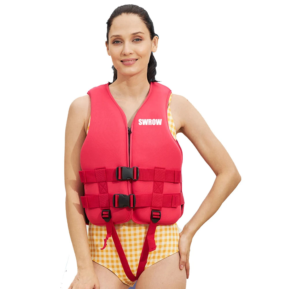 Portable fashion adult children's life jacket neoprene swimming life jacket