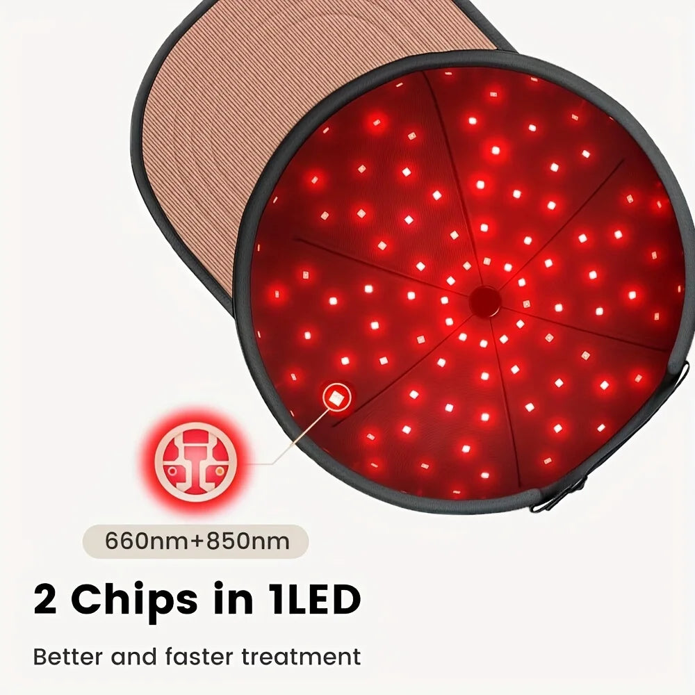 Cordless Portable Heating Cap, 660nm 850nm Wireless Rechargeable Hat,