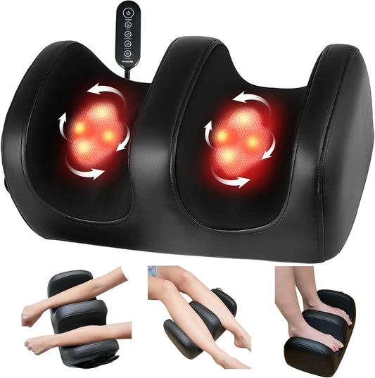 Electric Foot Massager Machine with Heat  Kneading Feet Calf Massagers for Relaxation
