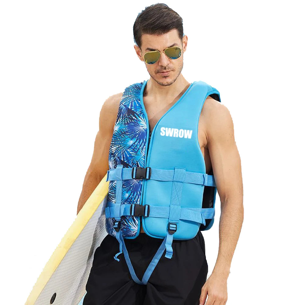 Portable fashion adult children's life jacket neoprene swimming life jacket
