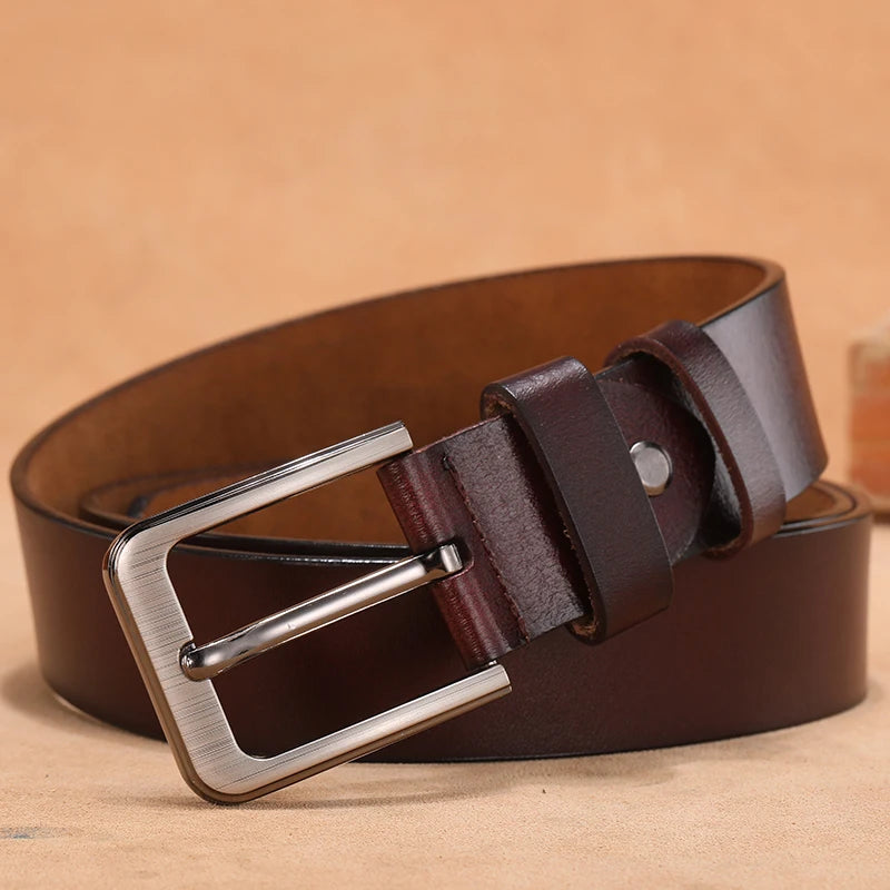 110 120 130 140 150 160 170cm Plus Size Men Belts High Quality Genuine Leather LONG Large Pin Buckle