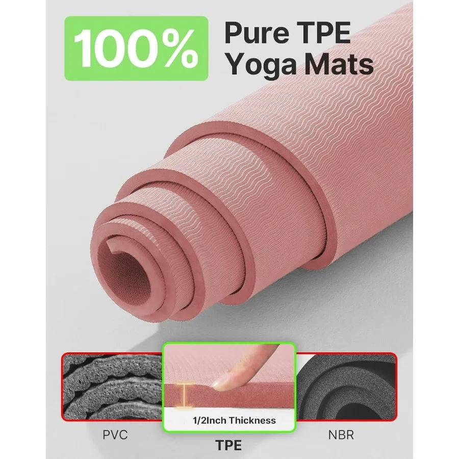 Large Yoga Mat 75 52 1 2 inch Extra Wide TPE Exercise Mat