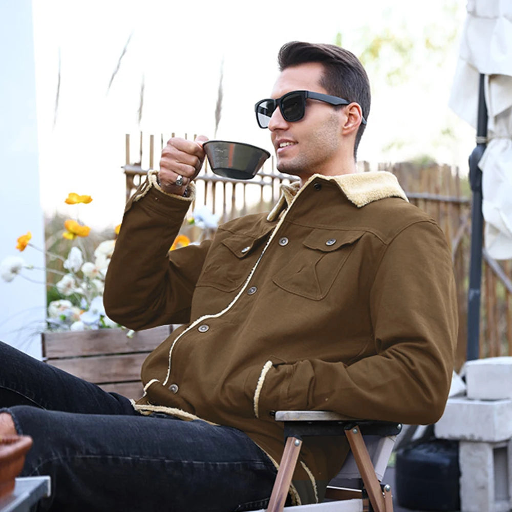 Men's Jackets Winter Warm Waterproof Fleece Lined High Quality