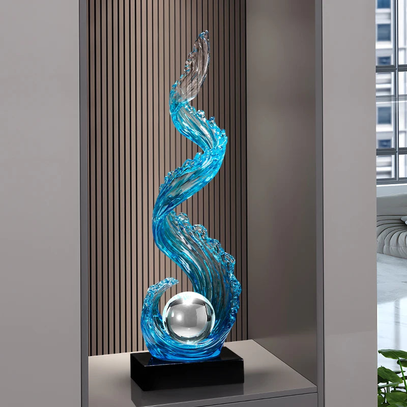 Home Decor Wind and Water Rising   Sculpture Luxury Living Room Entrance