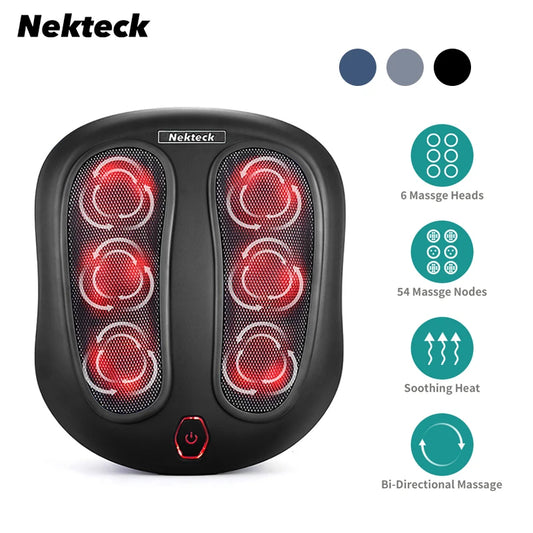 Electric Foot Massager with Heat Compress Deep Kneading Shiatsu