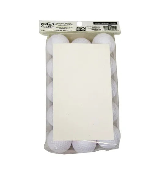 (4 Pack) 15ct White Hollow Golf Practice Balls – Indoor & Outdoor Training