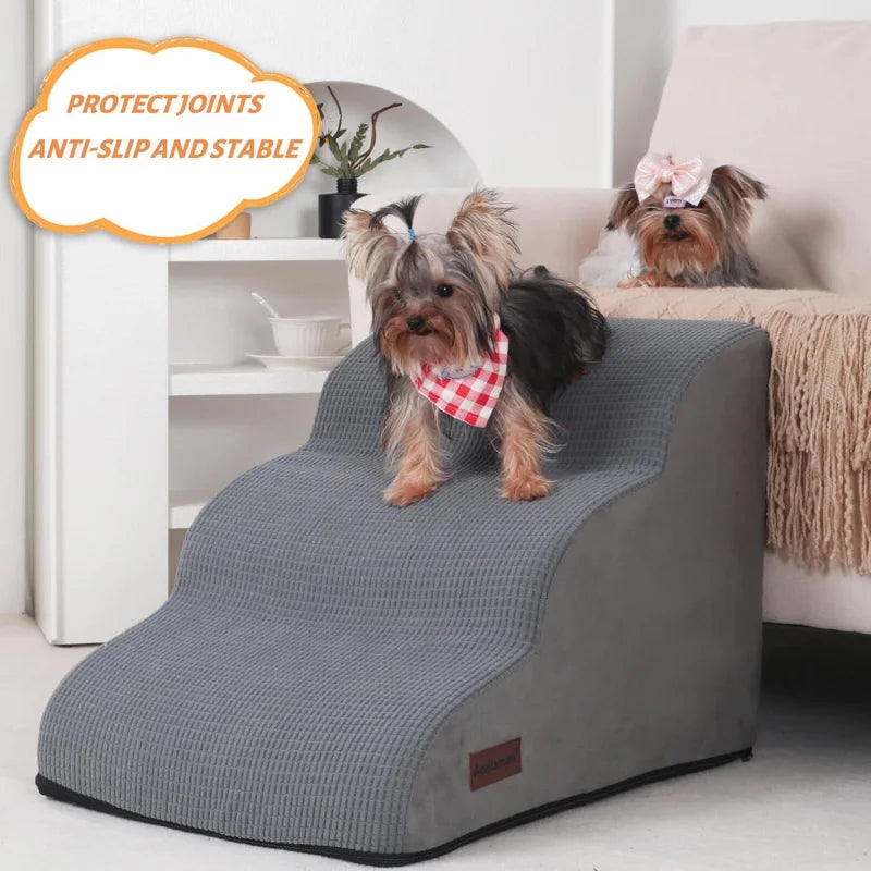 Pet Stairs for Large Dog Cat High Density Soft Foam Small Dog Ramp Ladder