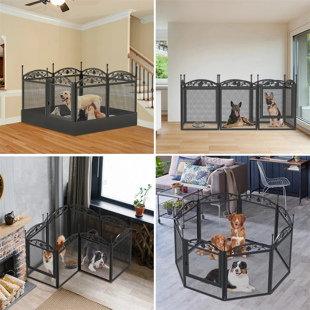 8 Panels DIY Heavy Duty Dog Playpen Pen