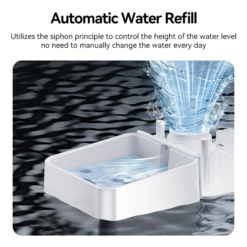 Automatic Pet Feeder Gravity Water Fountain 8.5L