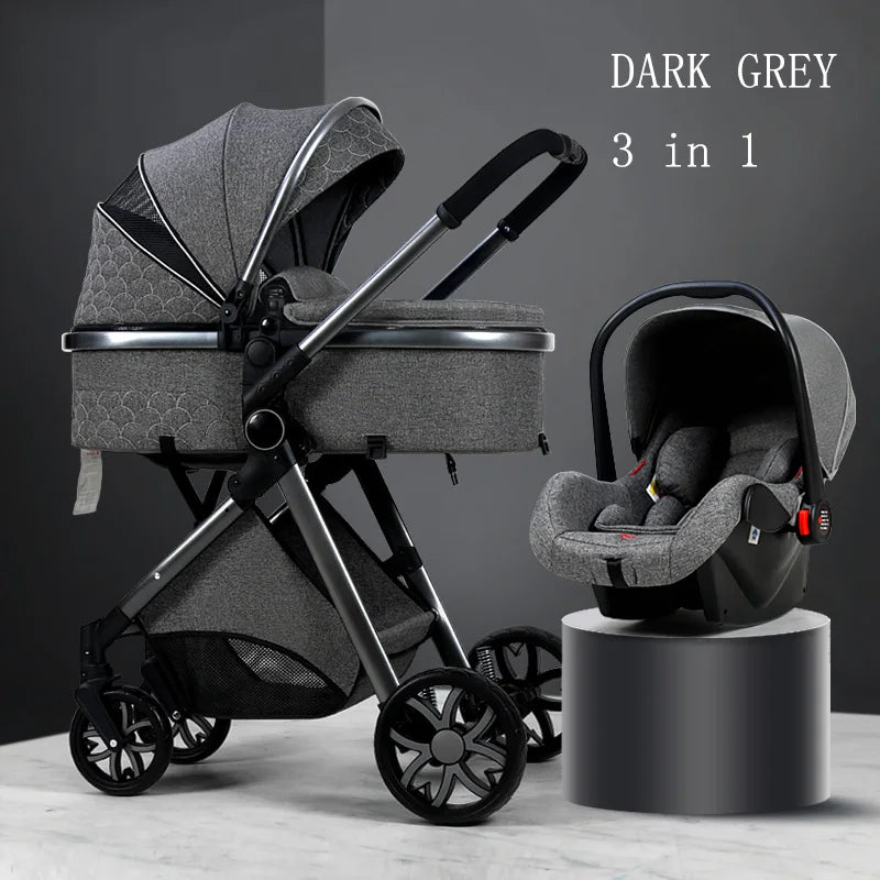 Luxury Baby Stroller 3 in 1 High Landscape Baby Cart Model BWSV9A
