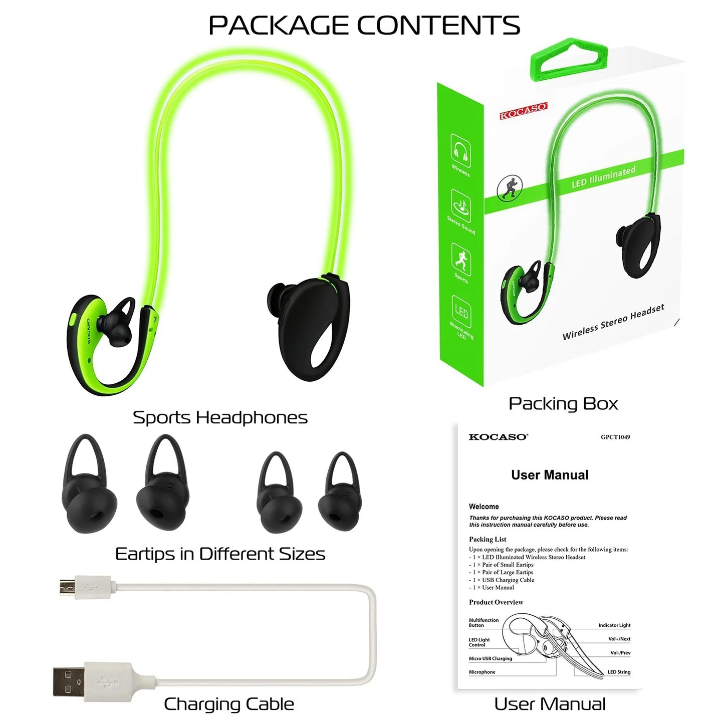 Wireless Sports Headsets  V4.1 Neckband Earphones