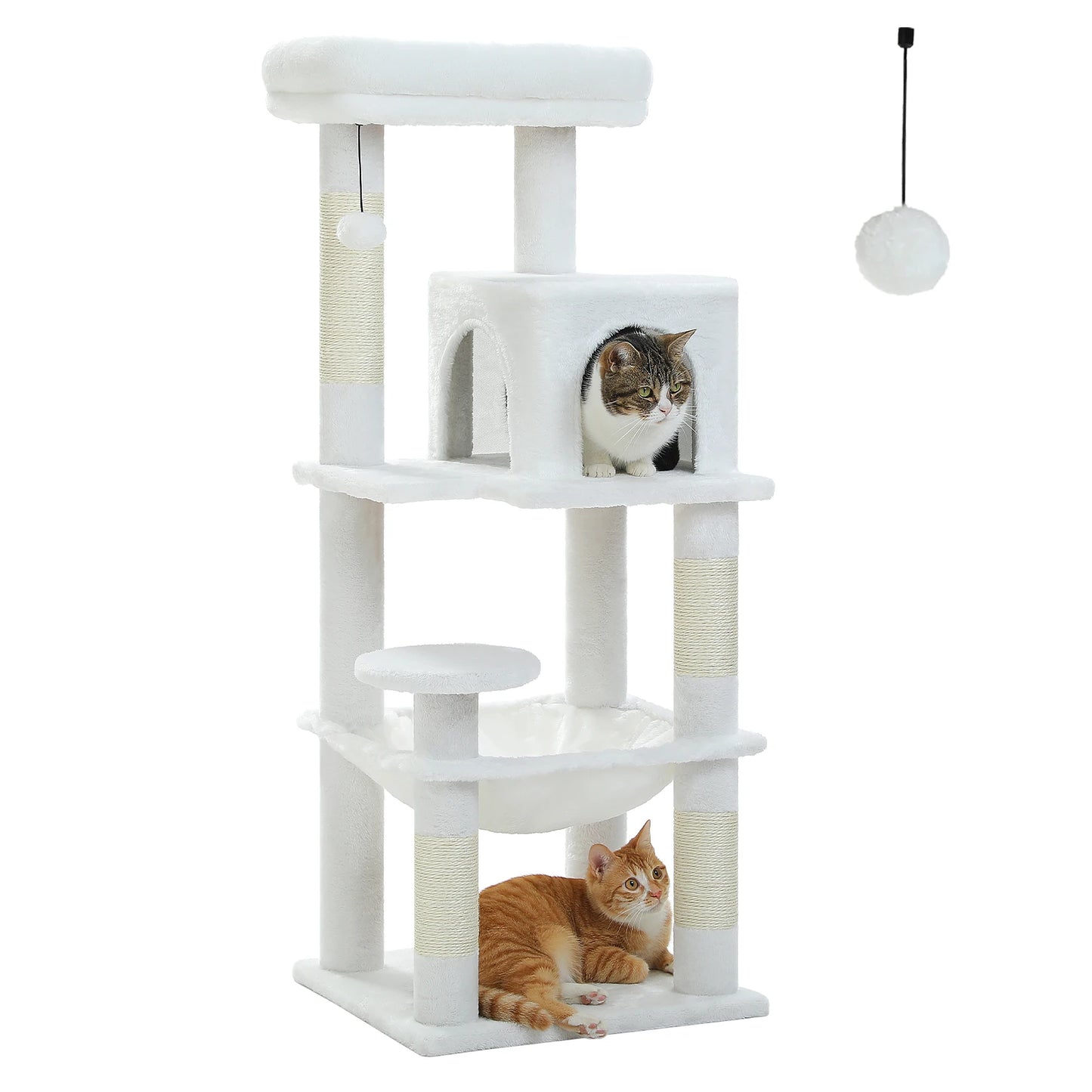Cat Tree for Indoor Cats, 5-Level Cat Tower for Large Cats with Metal Frame
