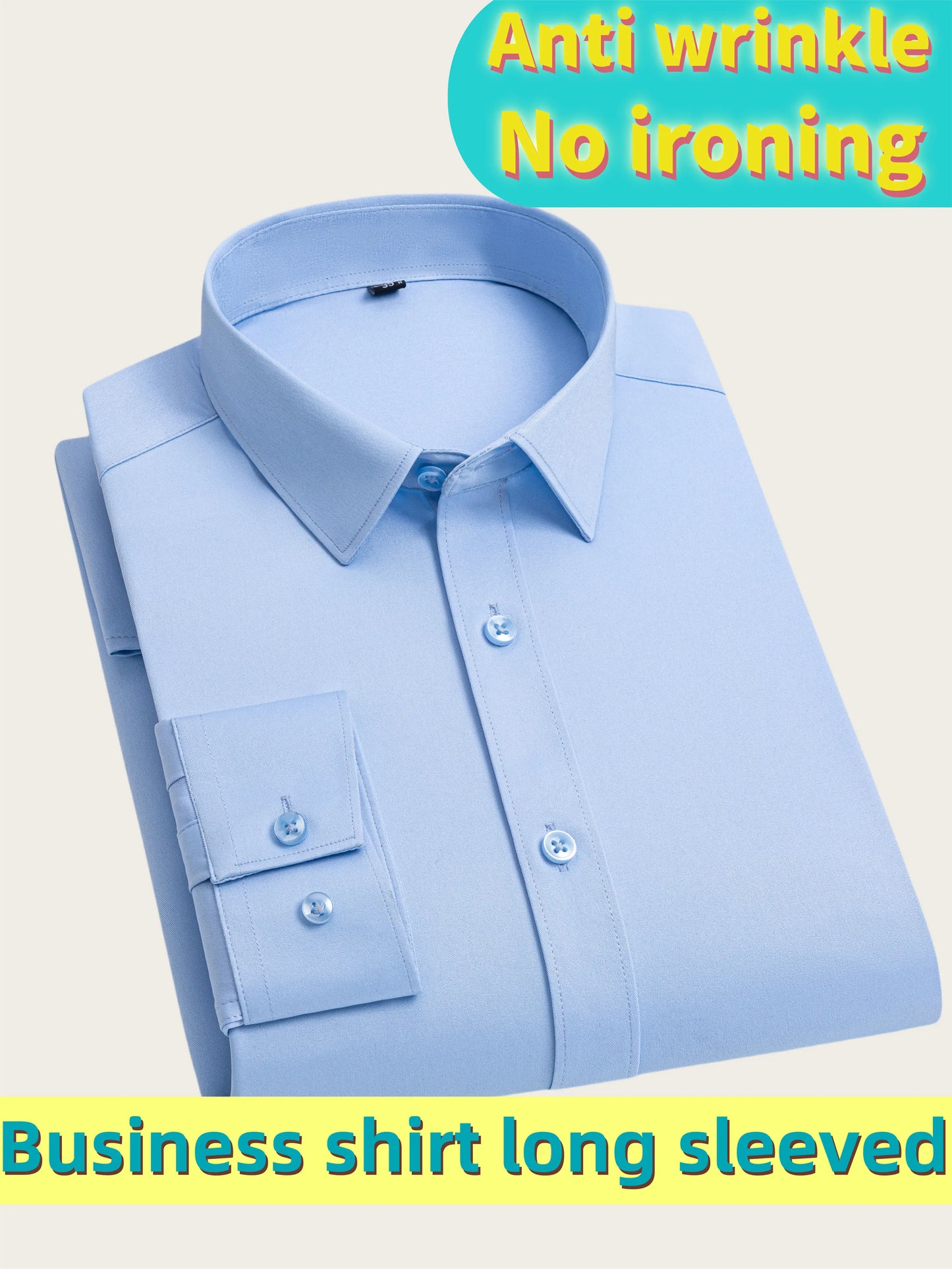 Men's Ultra-Stretch Shirt - High-Quality Silky Business Formal Long-Sleeve Shirt