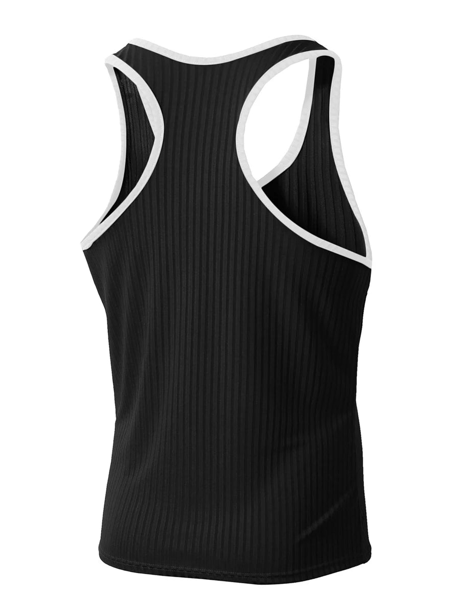 Men's Sleeveless Muscle Tank Tops with Racerback Design