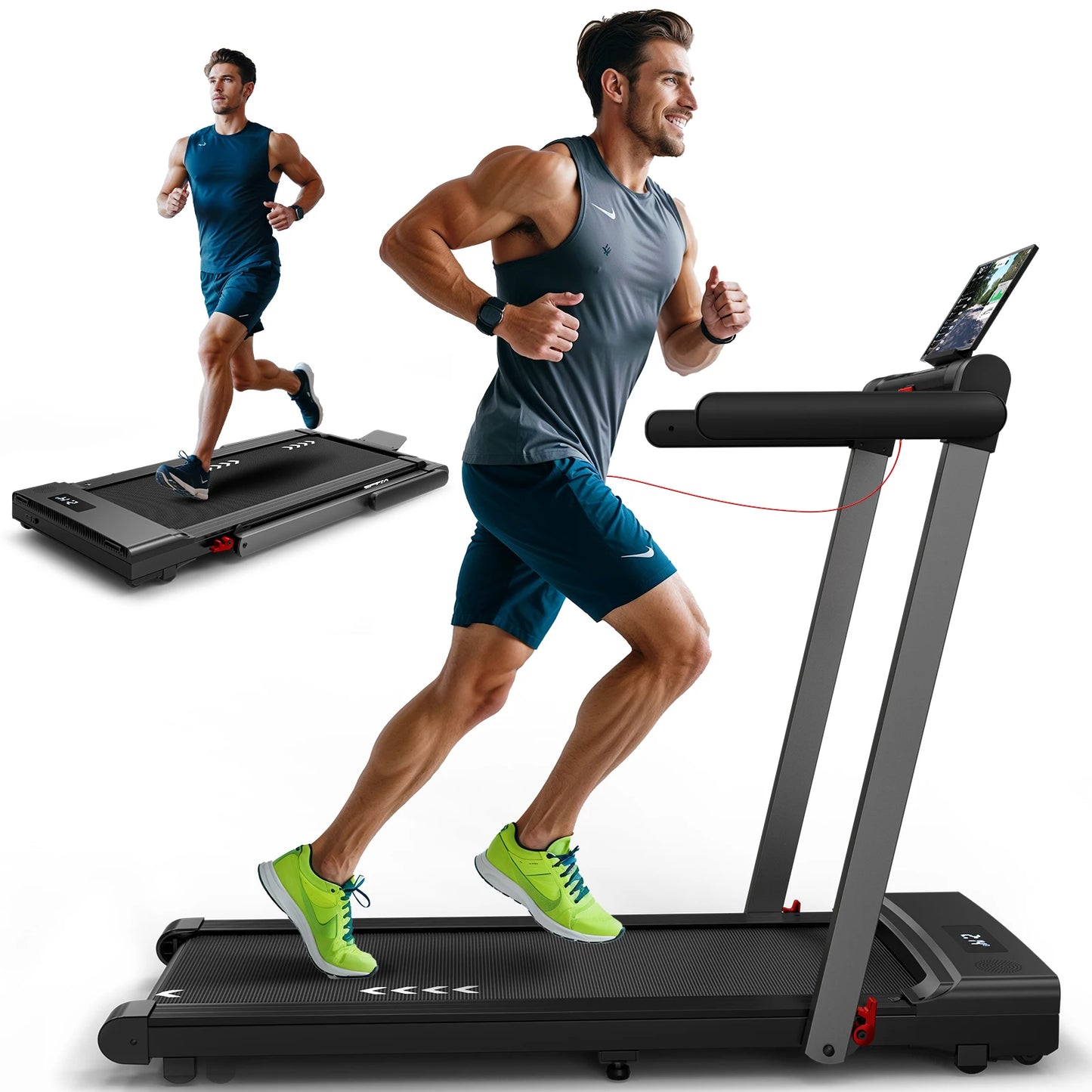 Treadmill for Home Use, 2.25Hp Motor, Speed 1-12Km/H