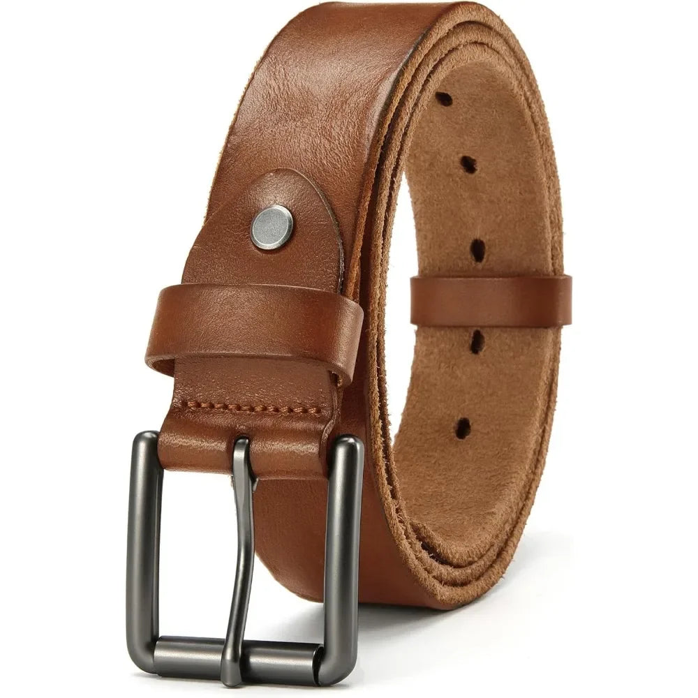 Mens Belts Casual with Genuine Leather -