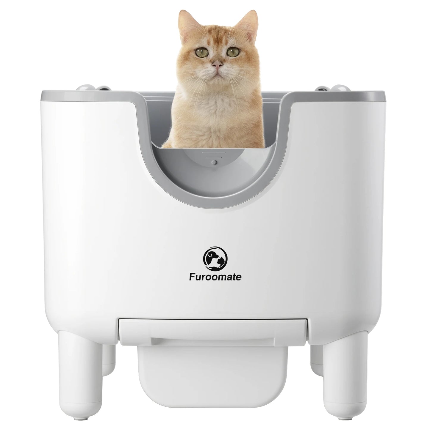 Self-Cleaning Litter Box - Open-Top Automatic Cat Litter Box with Odor Control,