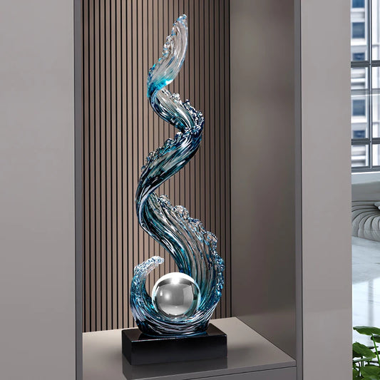 Home Decor Wind and Water Rising   Sculpture Luxury Living Room Entrance