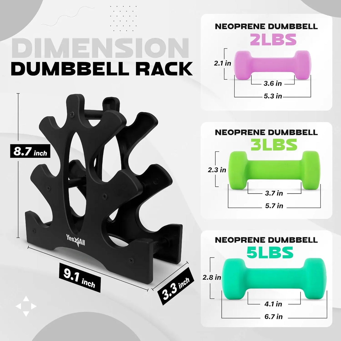 Coated Dumbbell Hand Weight Sets