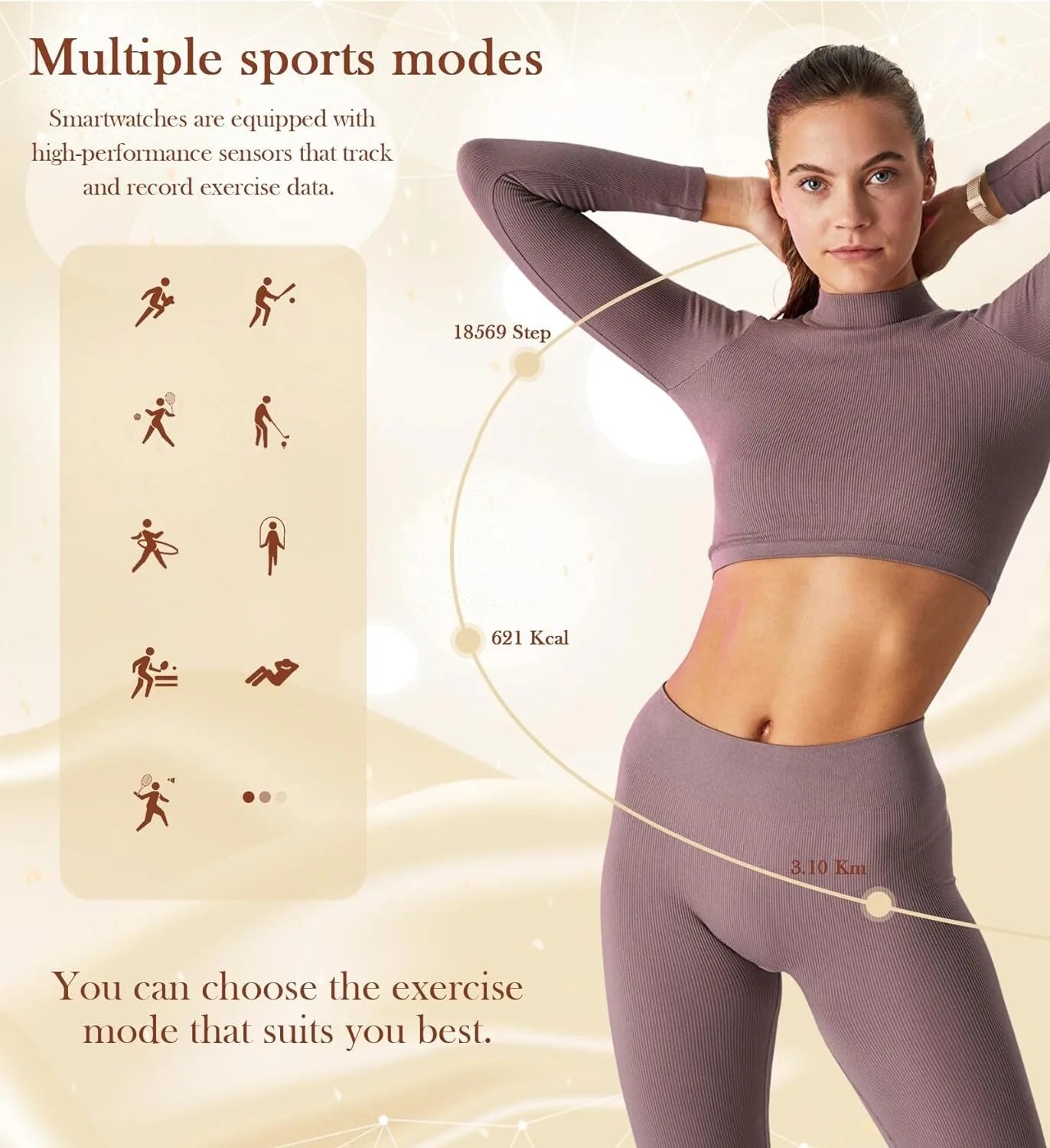 Women's Fashion Wearable Smartwatch  For Android And IPhone, , AI Voice Function