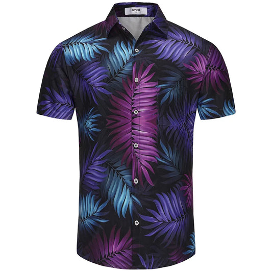 KYKU Hawaiian Shirt for Men -  Summer Clothes with Pockets