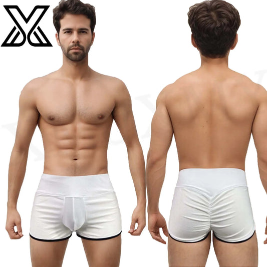 Men's hip lifting beach pants, swimming trunks,