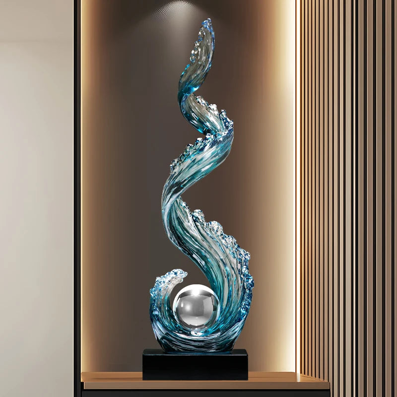 Home Decor Wind and Water Rising   Sculpture Luxury Living Room Entrance