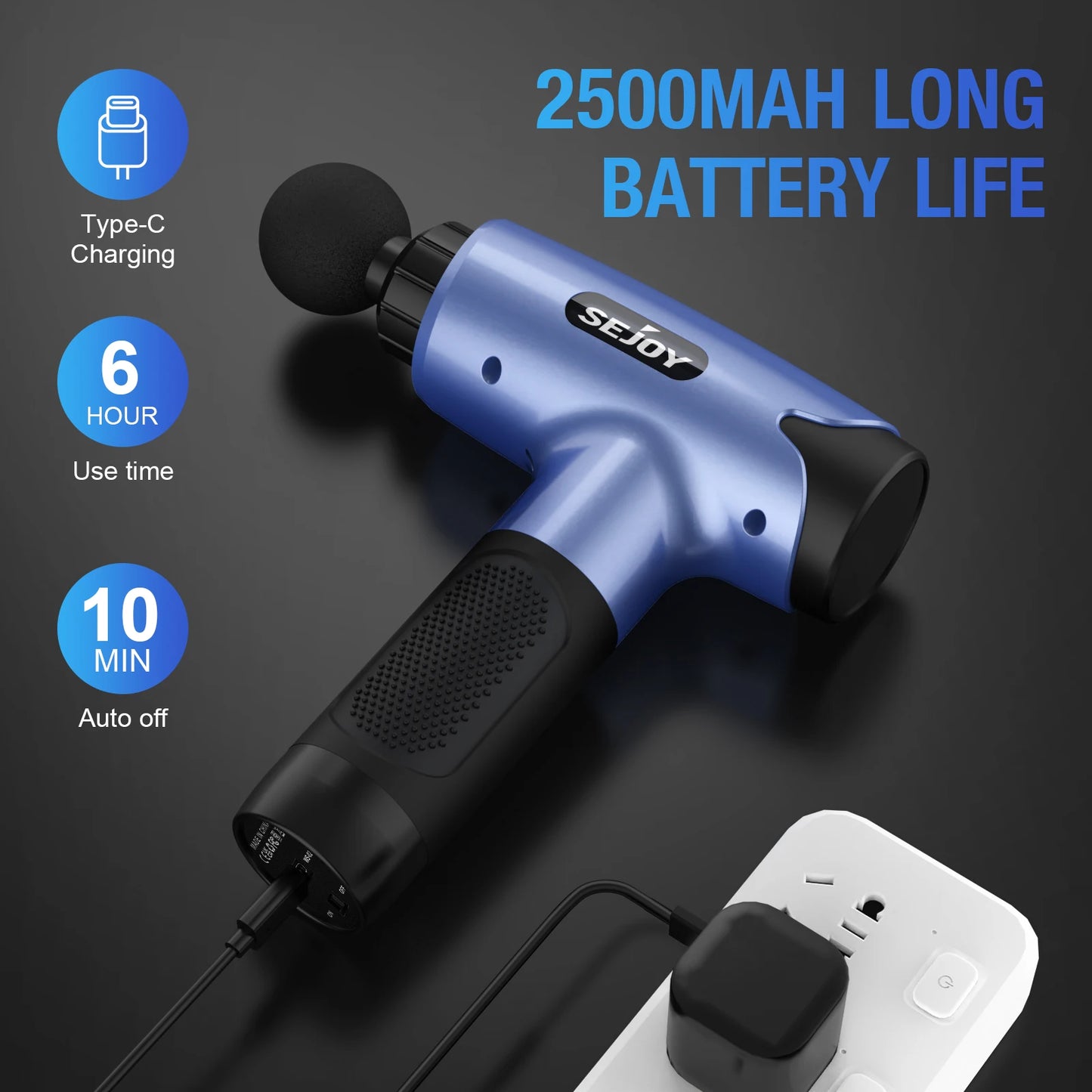 WS-028 Fascia Gun Tissue Massager 30 Speeds