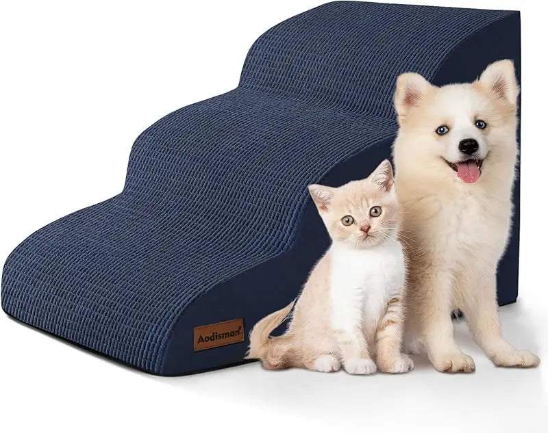 Pet Stairs for Large Dog Cat High Density Soft Foam Small Dog Ramp Ladder
