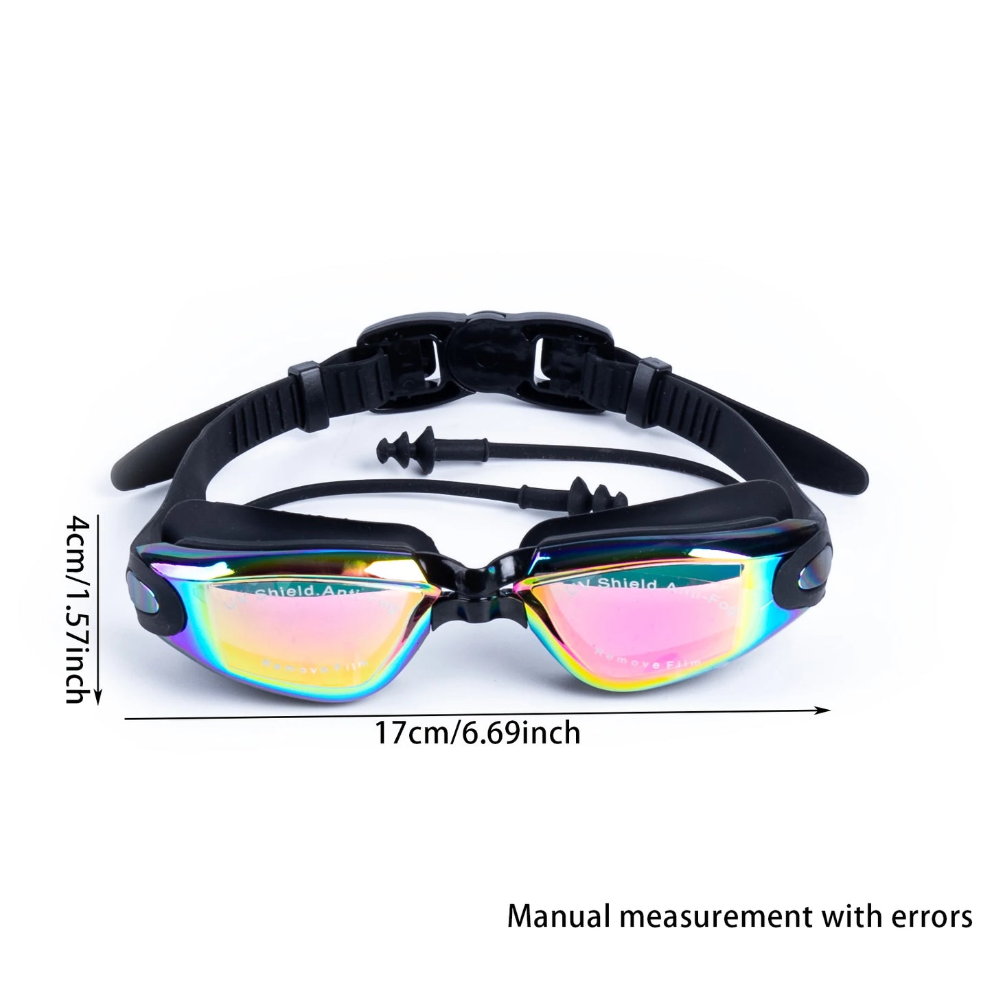 4pcs Professional Swimming Goggles   Adjustable Strap & Nose Bridge,
