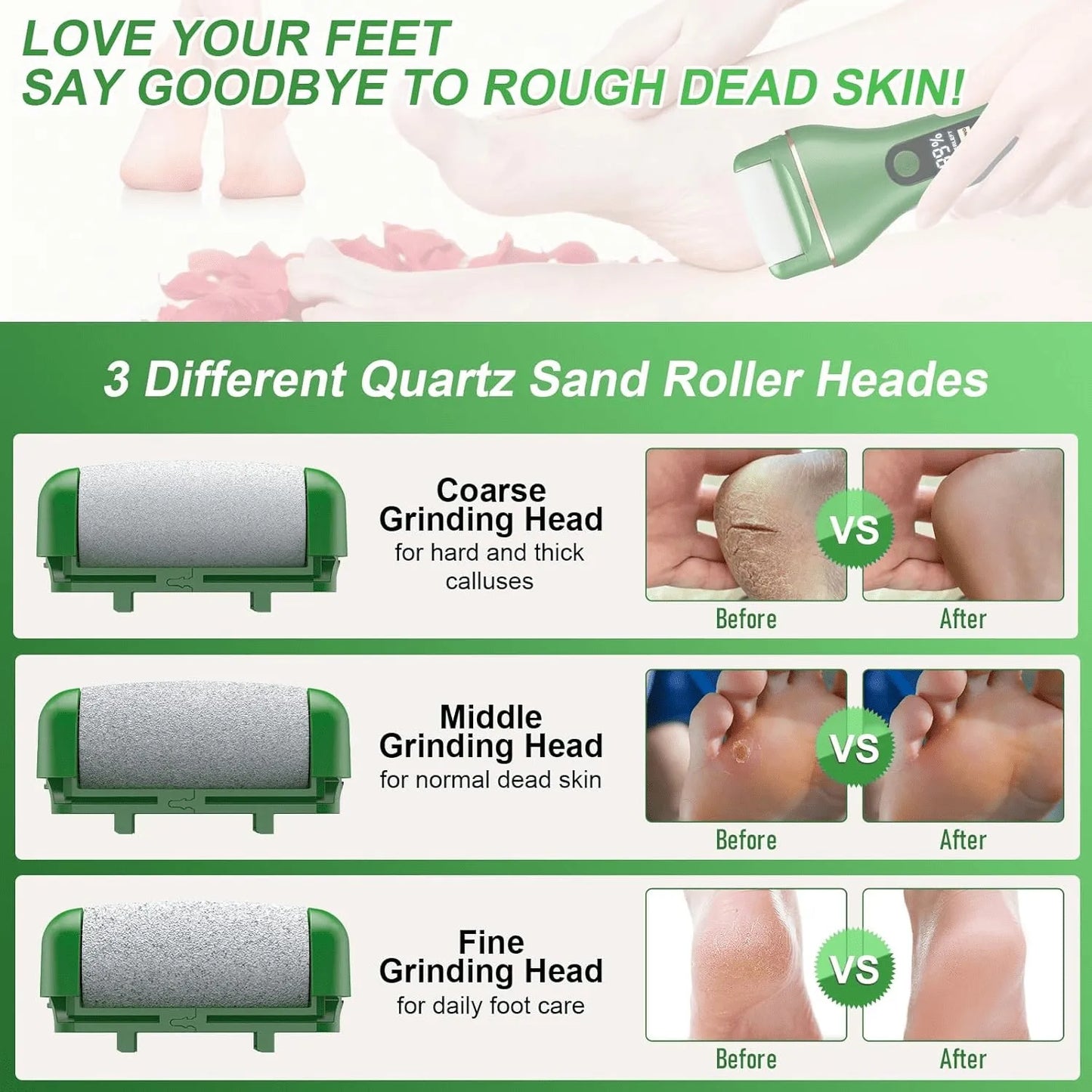 Electric Callus Remover for Feet Rechargeable Portable
