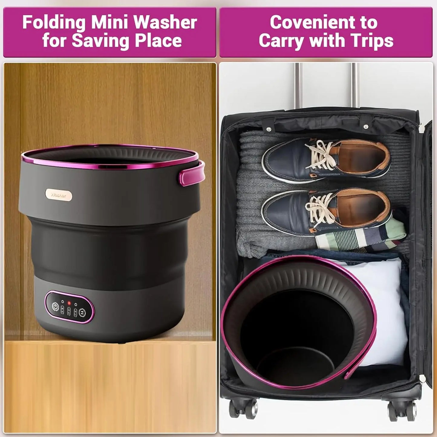 Portable Washing Machine 13L Foldable Mini Washer