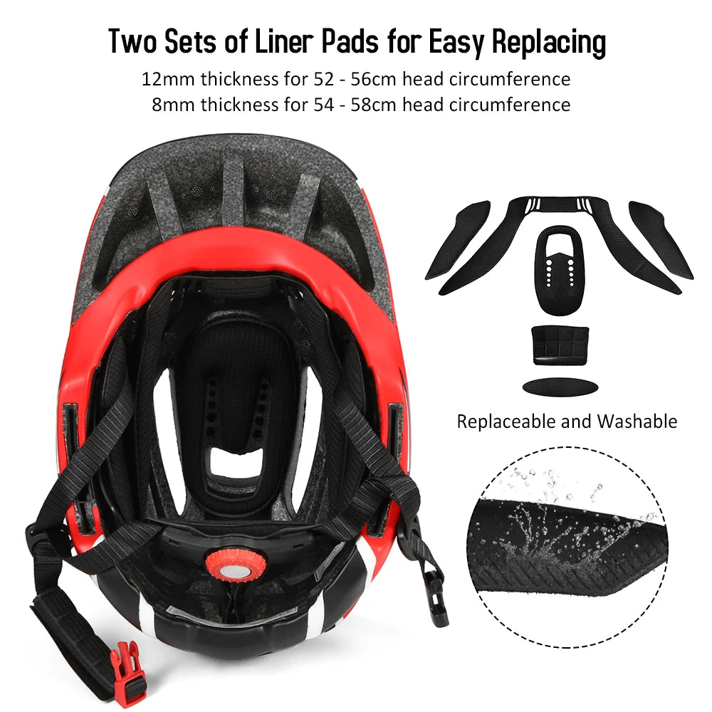 LIXADA Kids Detachable Full Face Helmet Children Sports Safety Helmet for Cycle Skateboarding Roller Skating