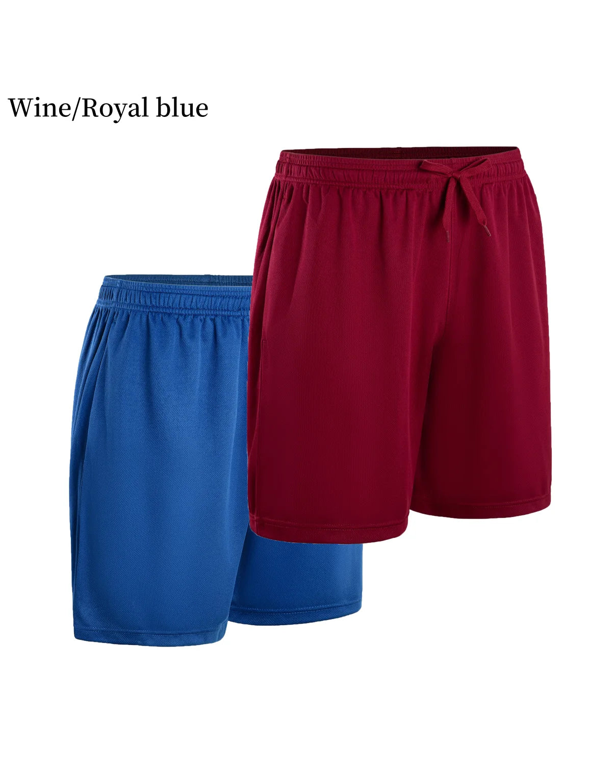 2-piece men's polyester sports shorts, quick drying,