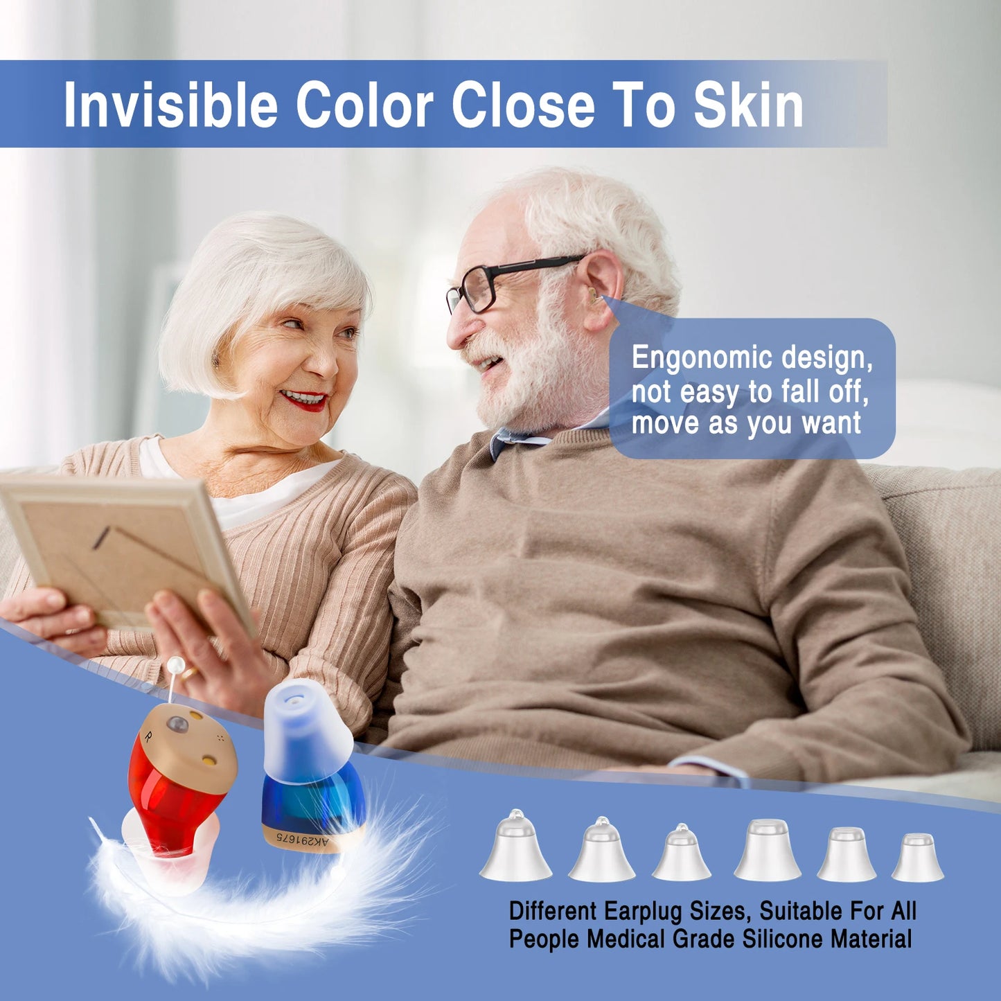 Hearing aids hearing amplifier Mini Invisible For Seniors,