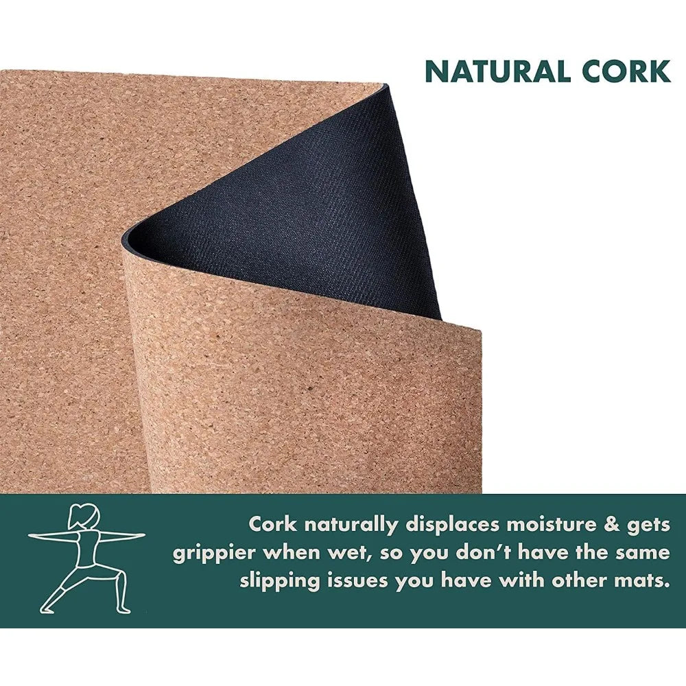 Sweat Proof Durable Cork Yoga Mat Thick Non Slip