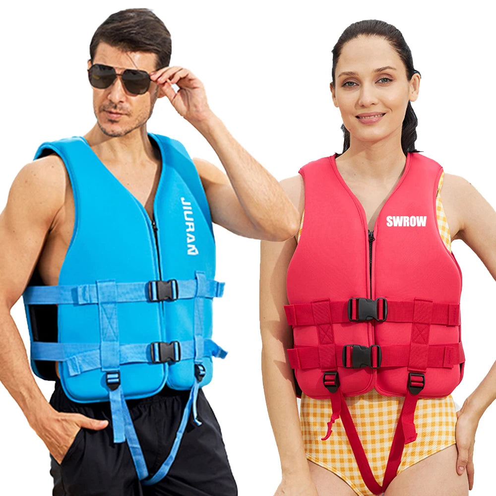 Portable fashion adult children's life jacket neoprene swimming life jacket