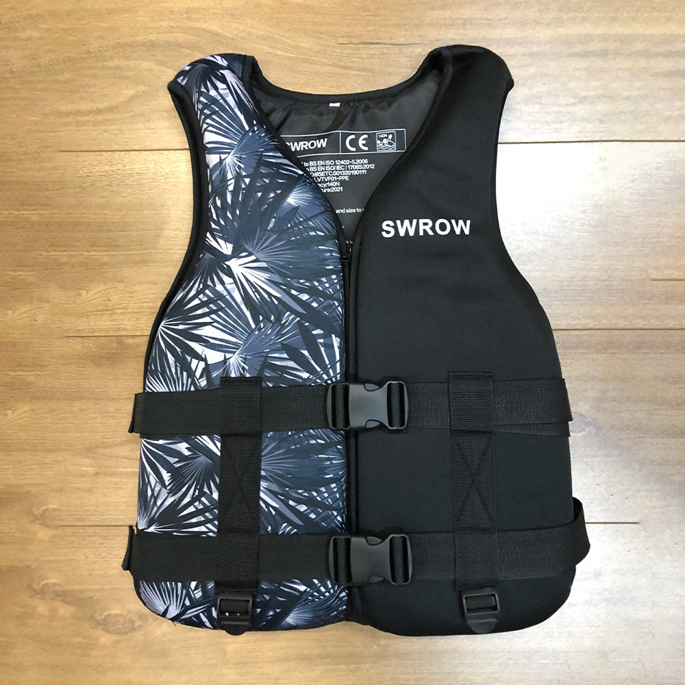 Portable fashion adult children's life jacket neoprene swimming life jacket
