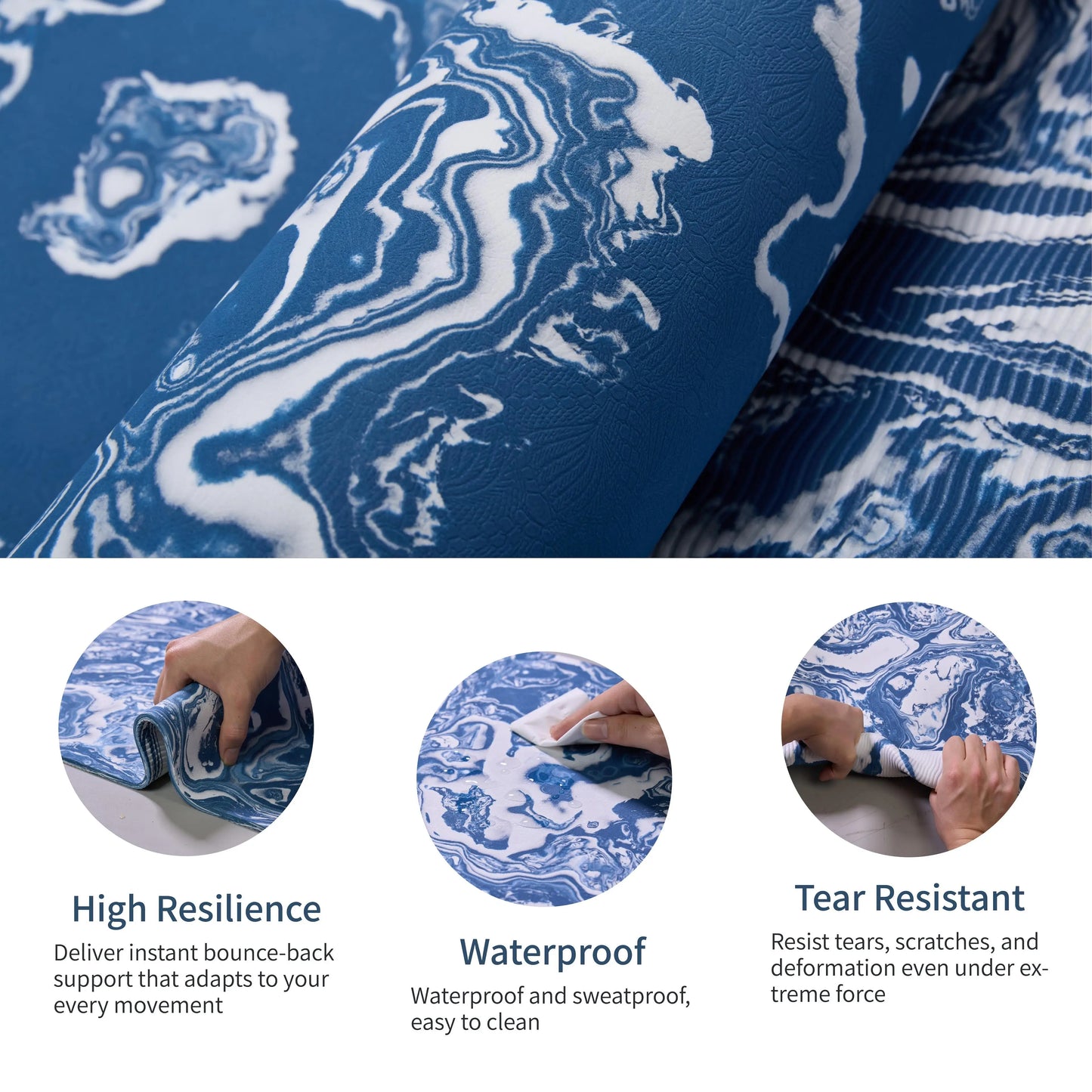 Exercise Yoga Mat Print with Non-Slip Design,