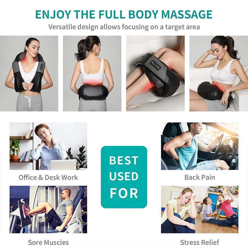 Neck and Shoulder Massager Heated Back Massager