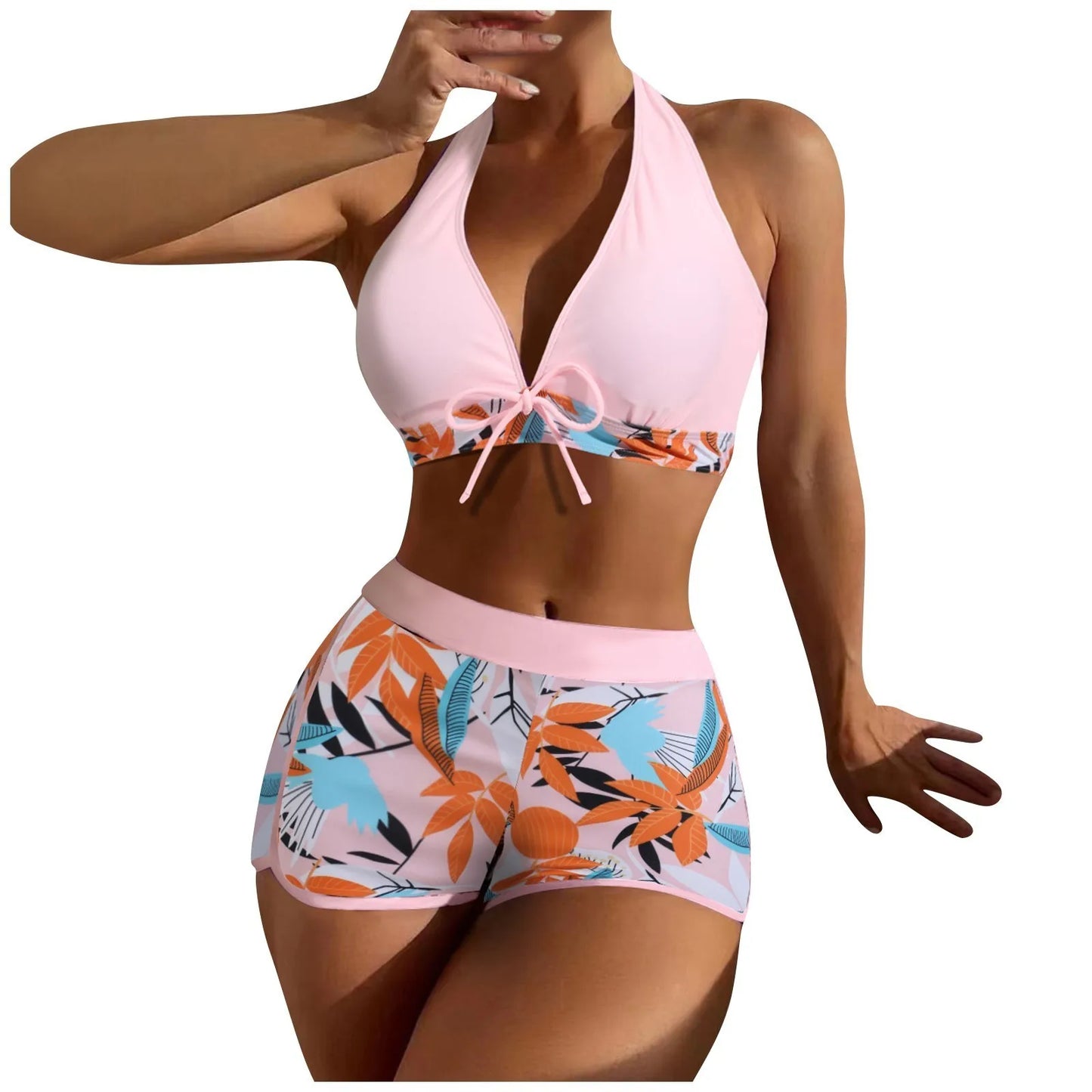 Shorts Bikinis Set  High Waist Swimsuit Women S
