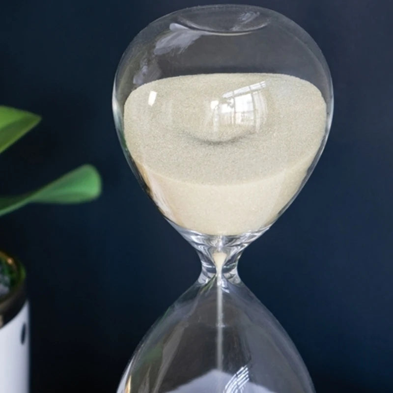 8"    30-Minute Hourglass (Bisque Sand) Home Decor Office Desk   Mantel Timing Decorative Accent Ideal Gift