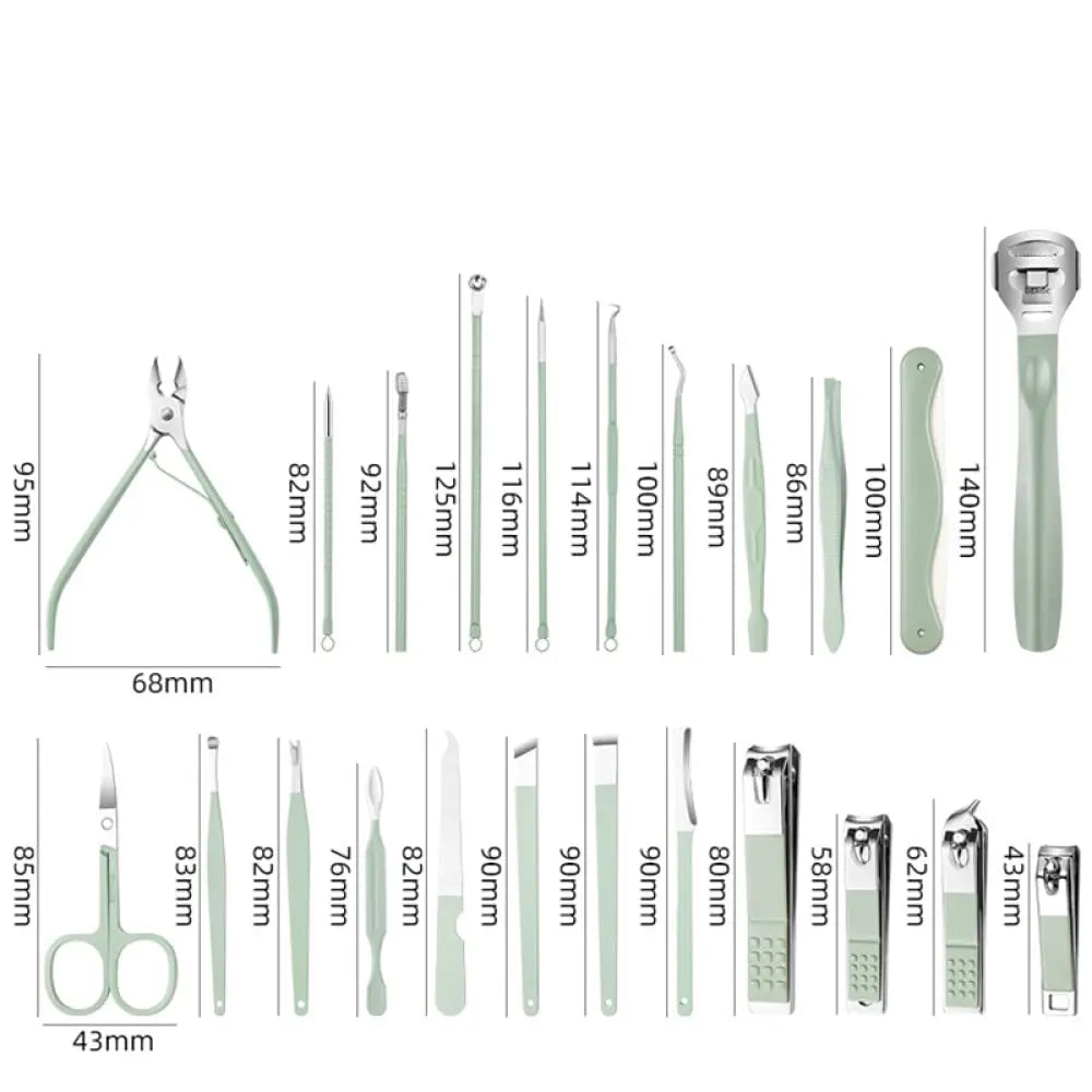 7/22/35 pcs Stainless Steel Manicure Kit